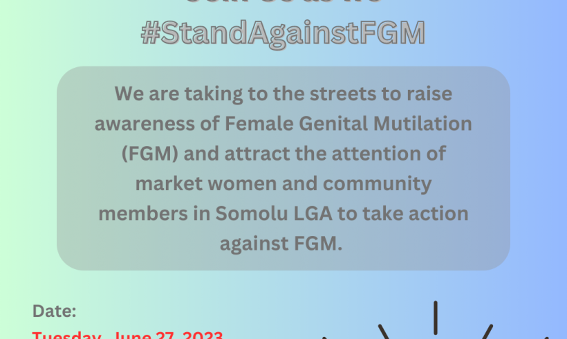 #StandAgainstFGM Walk